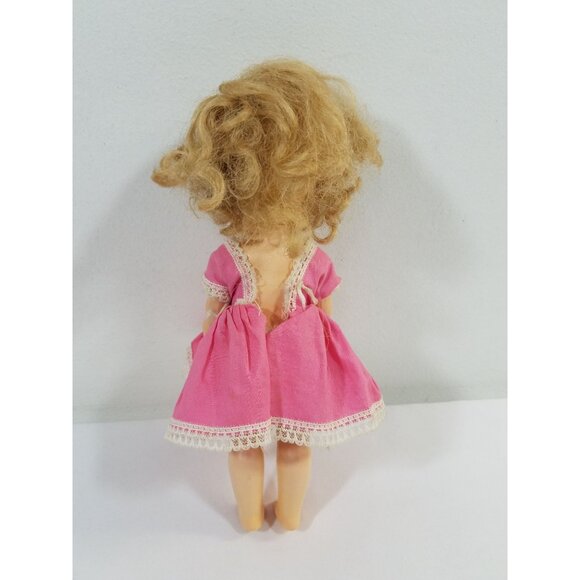 Pam Doll Walking Doll 9" Blonde Original Dress Head Turns as Legs Move Vtg 1050s - Picture 8 of 15